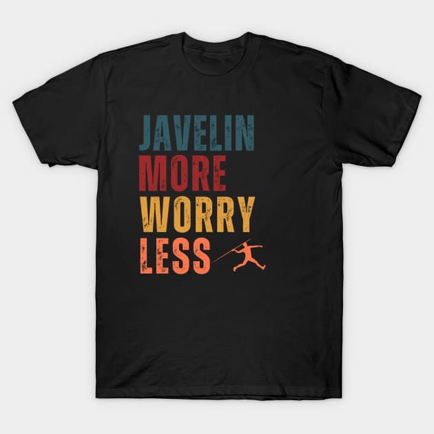 Javelin More Worry Less T-Shirt by footballomatic